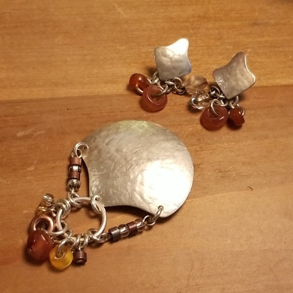 Marjorie Baer Brooch & Matching Earrings RARE